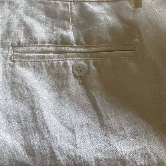 Nine West NWT Slouchy Cyndi white linen wide leg lagenlook trouser pant size 16 - Picture 12 of 16